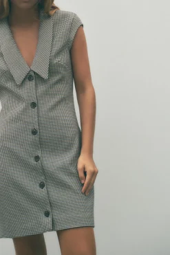 Hot VESTIDO MINI CUADROS Mujer Vestidos