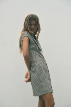 Hot VESTIDO MINI CUADROS Mujer Vestidos