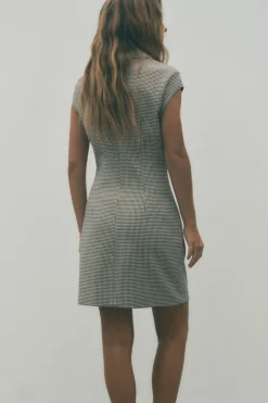 Hot VESTIDO MINI CUADROS Mujer Vestidos