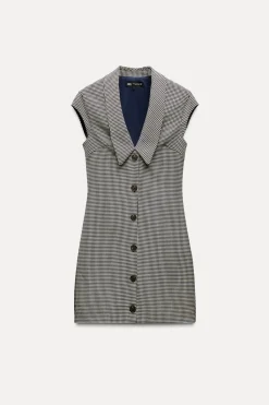 Hot VESTIDO MINI CUADROS Mujer Vestidos