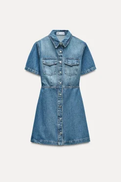 Hot VESTIDO MINI DENIM Z1975 Mujer Vestidos