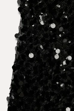 Outlet VESTIDO MINI ENCAJE LENTEJUELAS Mujer Vestidos