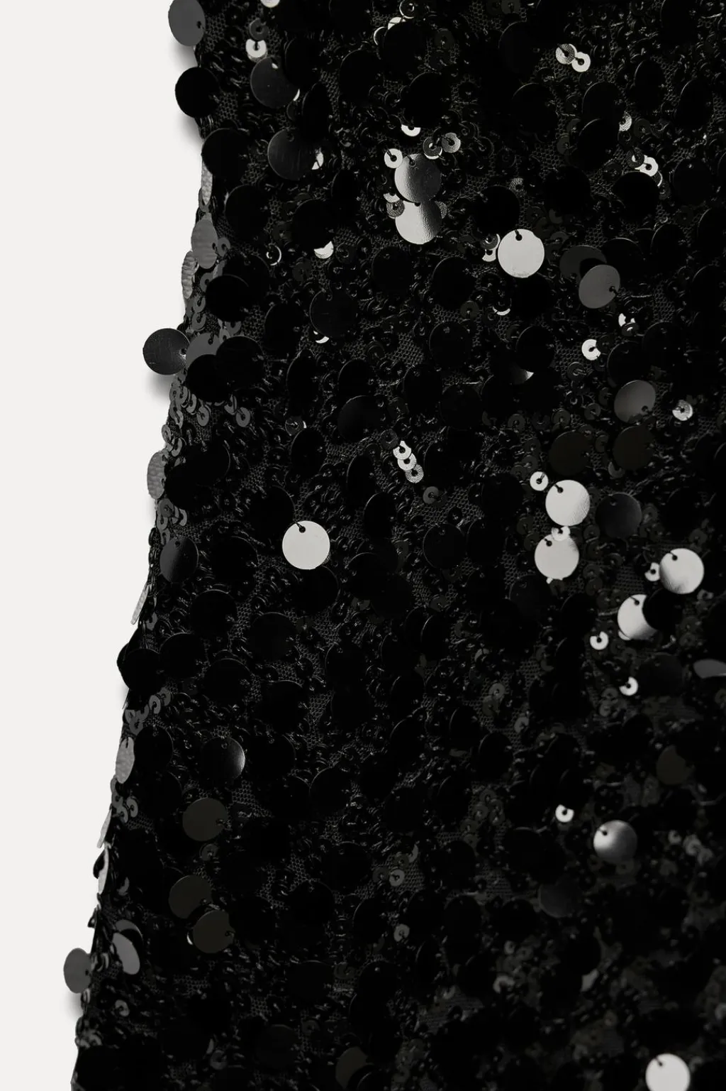 Outlet VESTIDO MINI ENCAJE LENTEJUELAS Mujer Vestidos