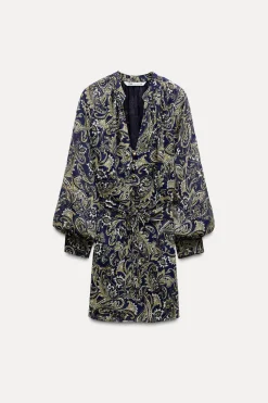 Outlet VESTIDO MINI ESTAMPADO PAISLEY Mujer Vestidos