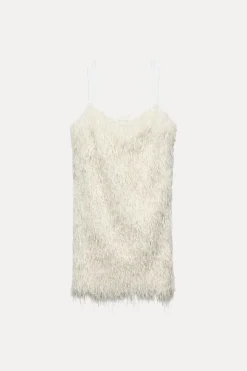 Online VESTIDO MINI FLECOS HILO METALIZADO Mujer Vestidos