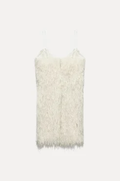 Online VESTIDO MINI FLECOS HILO METALIZADO Mujer Vestidos