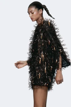 Clearance VESTIDO MINI FLECOS LENTEJUELAS Mujer Vestidos