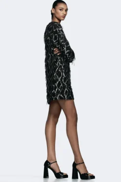 Clearance VESTIDO MINI FLECOS LENTEJUELAS Mujer Vestidos