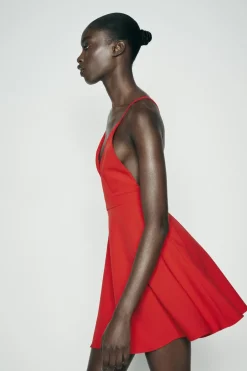 Outlet VESTIDO MINI LAZO ESPALDA JOYA Mujer Vestidos