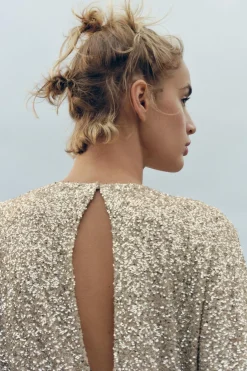 Outlet VESTIDO MINI LENTEJUELAS Mujer Vestidos