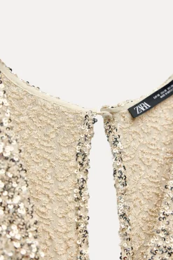 Outlet VESTIDO MINI LENTEJUELAS Mujer Vestidos