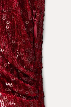 Best VESTIDO MINI LENTEJUELAS ASIMÉTRICO Mujer Vestidos