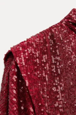 Best VESTIDO MINI LENTEJUELAS ASIMÉTRICO Mujer Vestidos