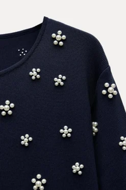 Online VESTIDO MINI PERLAS Mujer Vestidos|Cárdigan / Jerséis