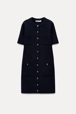 Fashion VESTIDO MINI PUNTO Mujer Vestidos|Cárdigan / Jerséis