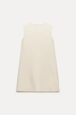 Best VESTIDO MINI PUNTO LAZOS CONTRASTE Mujer Vestidos|Cárdigan / Jerséis