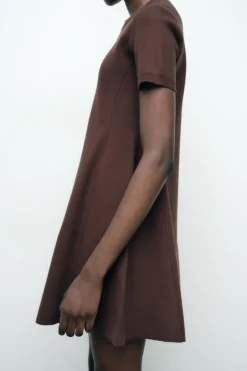 Online VESTIDO MINI PUNTO LISO Mujer Vestidos|Cárdigan / Jerséis