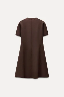 Online VESTIDO MINI PUNTO LISO Mujer Vestidos|Cárdigan / Jerséis