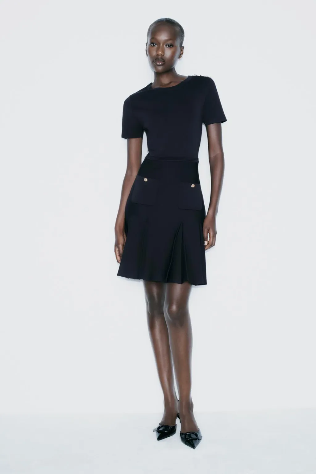 Hot VESTIDO MINI PUNTO TABLAS Mujer Vestidos|Cárdigan / Jerséis