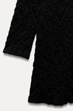 New VESTIDO MINI PUNTO TEXTURA Mujer Vestidos|Cárdigan / Jerséis