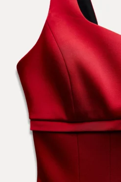 Discount VESTIDO MINI SATINADO CUT OUT Mujer Vestidos