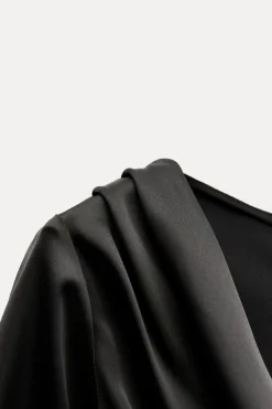 Sale VESTIDO MINI SATINADO PLUMAS Mujer Vestidos