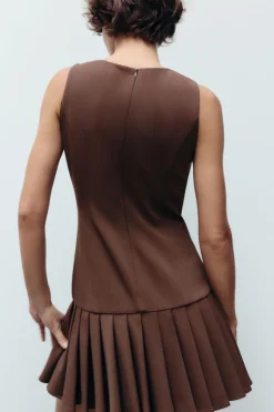 Fashion VESTIDO MINI TABLAS Mujer Vestidos