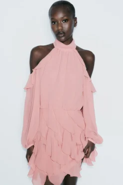 Online VESTIDO MINI VOLANTES Mujer Vestidos