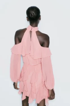 Online VESTIDO MINI VOLANTES Mujer Vestidos