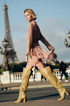 Fashion VESTIDO MINI VOLANTES Mujer Vestidos