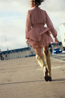 Fashion VESTIDO MINI VOLANTES Mujer Vestidos