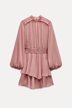 Fashion VESTIDO MINI VOLANTES Mujer Vestidos