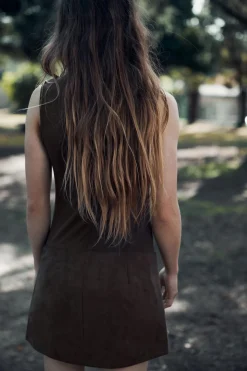 New VESTIDO MONO COMBINADO EFECTO ANTE Mujer Vestidos