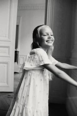 Niños ZARA 6 - 18 Meses·Vestidos / Monos<VESTIDO ORGANZA APLIQUE FLORES