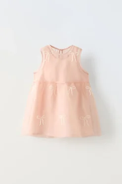 Niños ZARA 1½ - 6 Años·Vestidos / Petos|6 - 18 Meses·Vestidos / Monos<VESTIDO ORGANZA LAZOS