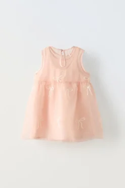 Niños ZARA 1½ - 6 Años·Vestidos / Petos|6 - 18 Meses·Vestidos / Monos<VESTIDO ORGANZA LAZOS