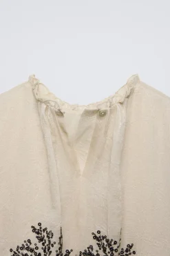 Niños ZARA 6 - 14 Años·Vestidos / Monos<VESTIDO ORGANZA LENTEJUELAS