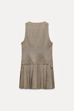 Hot VESTIDO PICHI CUADROS TABLAS Mujer Vestidos