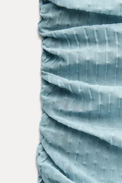 Online VESTIDO PLISADO VOLANTES Mujer Vestidos