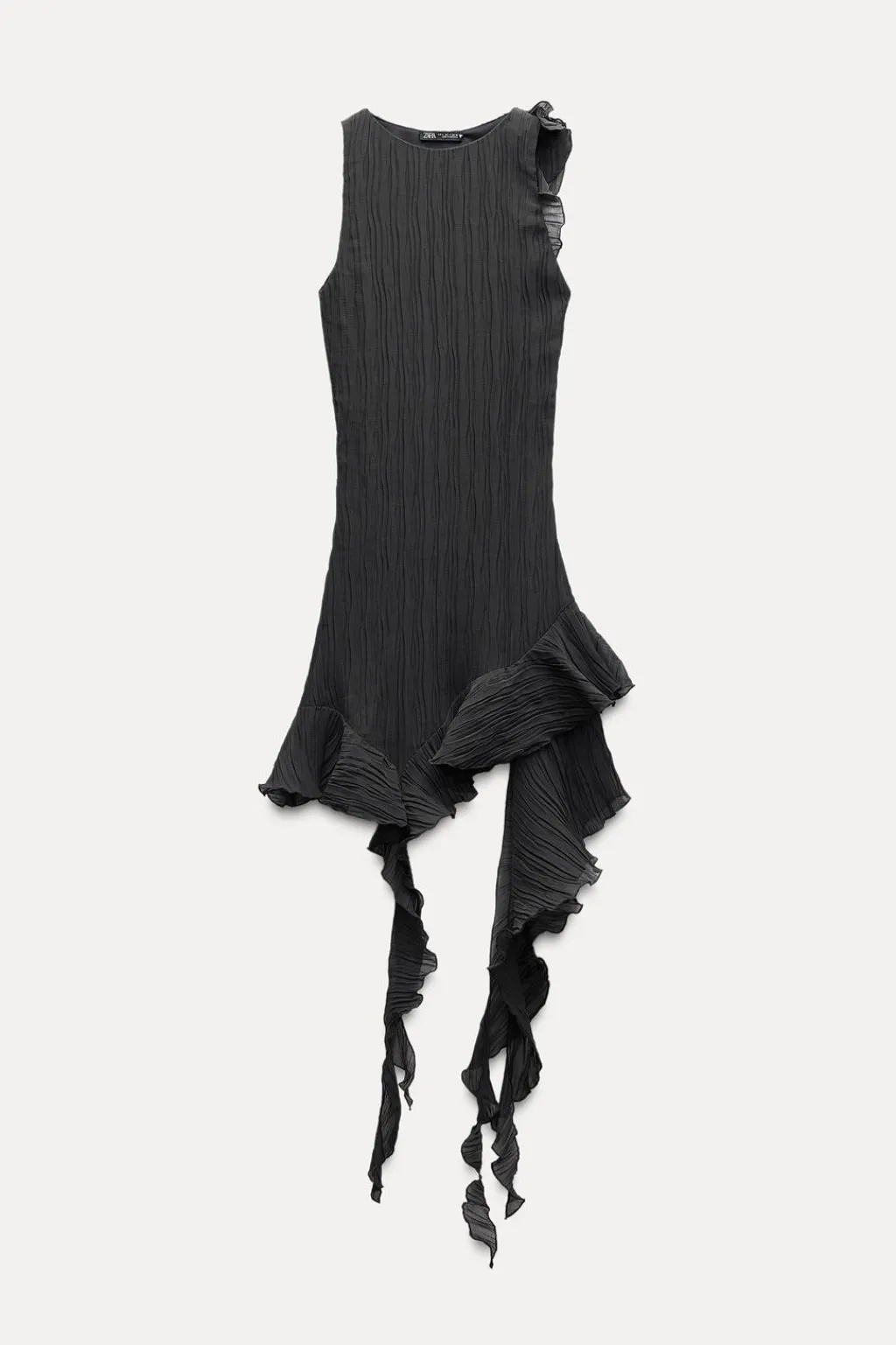 Online VESTIDO PLISADO VOLANTES Mujer Vestidos