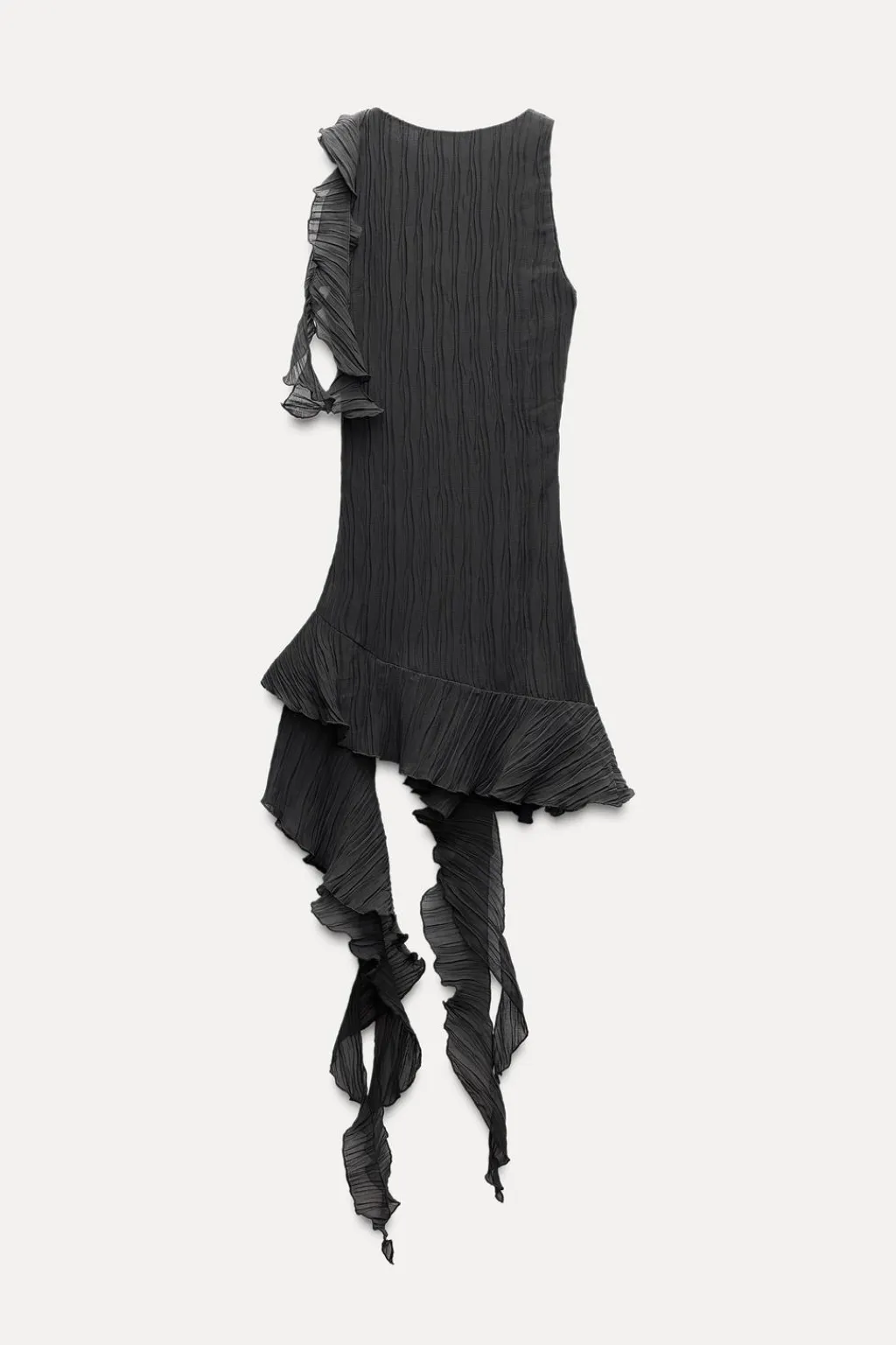 Online VESTIDO PLISADO VOLANTES Mujer Vestidos