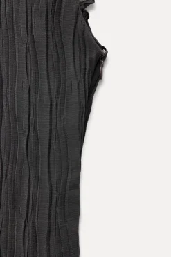 Online VESTIDO PLISADO VOLANTES Mujer Vestidos