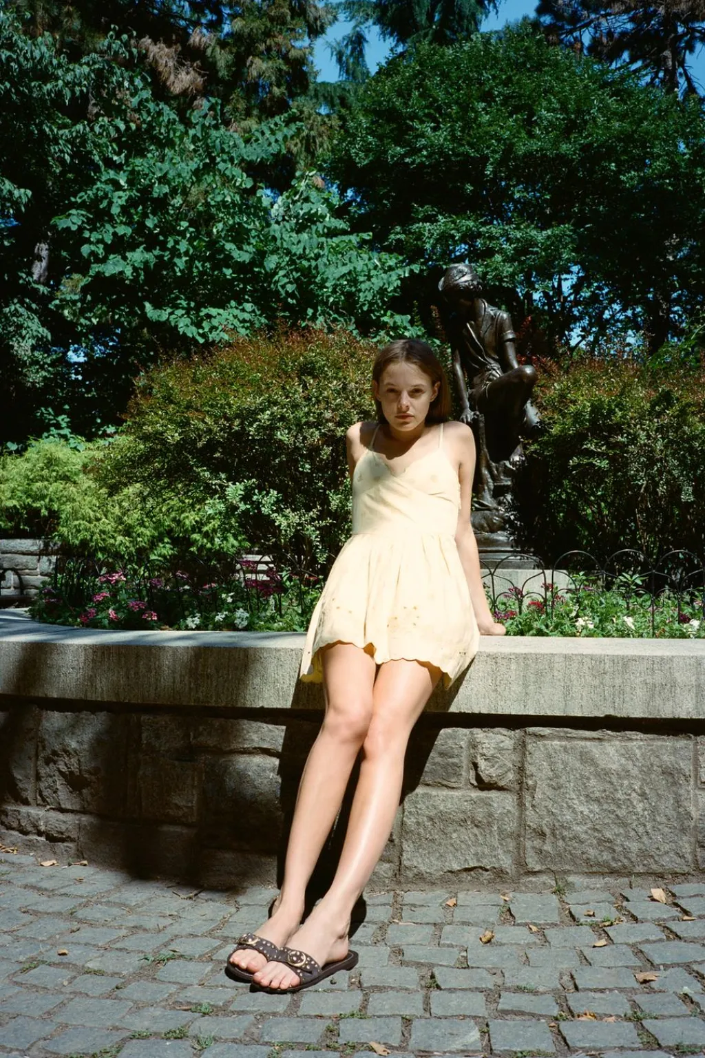 Sale VESTIDO POPELÍN BORDADOS Mujer Vestidos