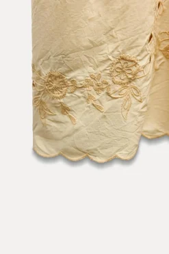 Sale VESTIDO POPELÍN BORDADOS Mujer Vestidos