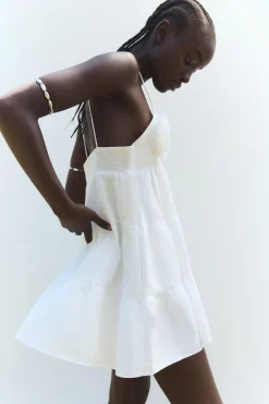 Online VESTIDO POPELÍN FLORES RELIEVE Mujer Vestidos