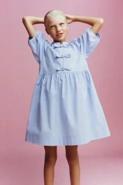 Niños ZARA 6 - 14 Años·Vestidos / Monos<VESTIDO POPELÍN LAZOS