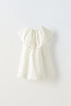 Niños ZARA 1½ - 6 Años·Vestidos / Petos|6 - 18 Meses·Vestidos / Monos<VESTIDO POPELÍN VOLANTES