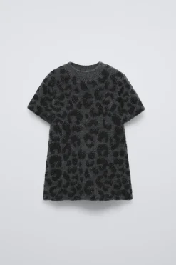 Niños ZARA 1½ - 6 Años·Vestidos / Petos|1½ - 6 Años·Punto<VESTIDO PUNTO ANIMAL PRINT