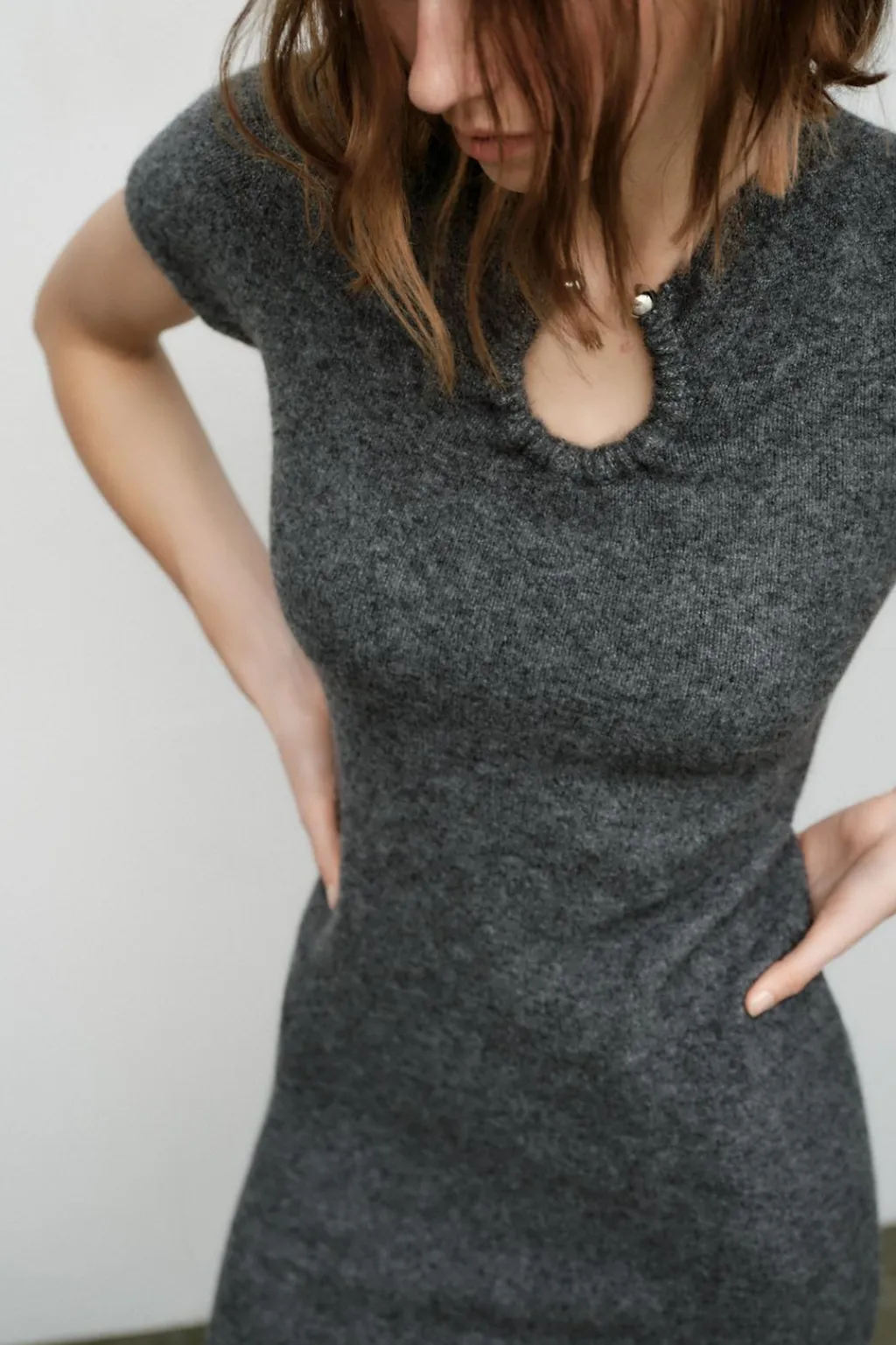 Discount VESTIDO PUNTO APLIQUE METÁLICO Mujer Vestidos|Cárdigan / Jerséis