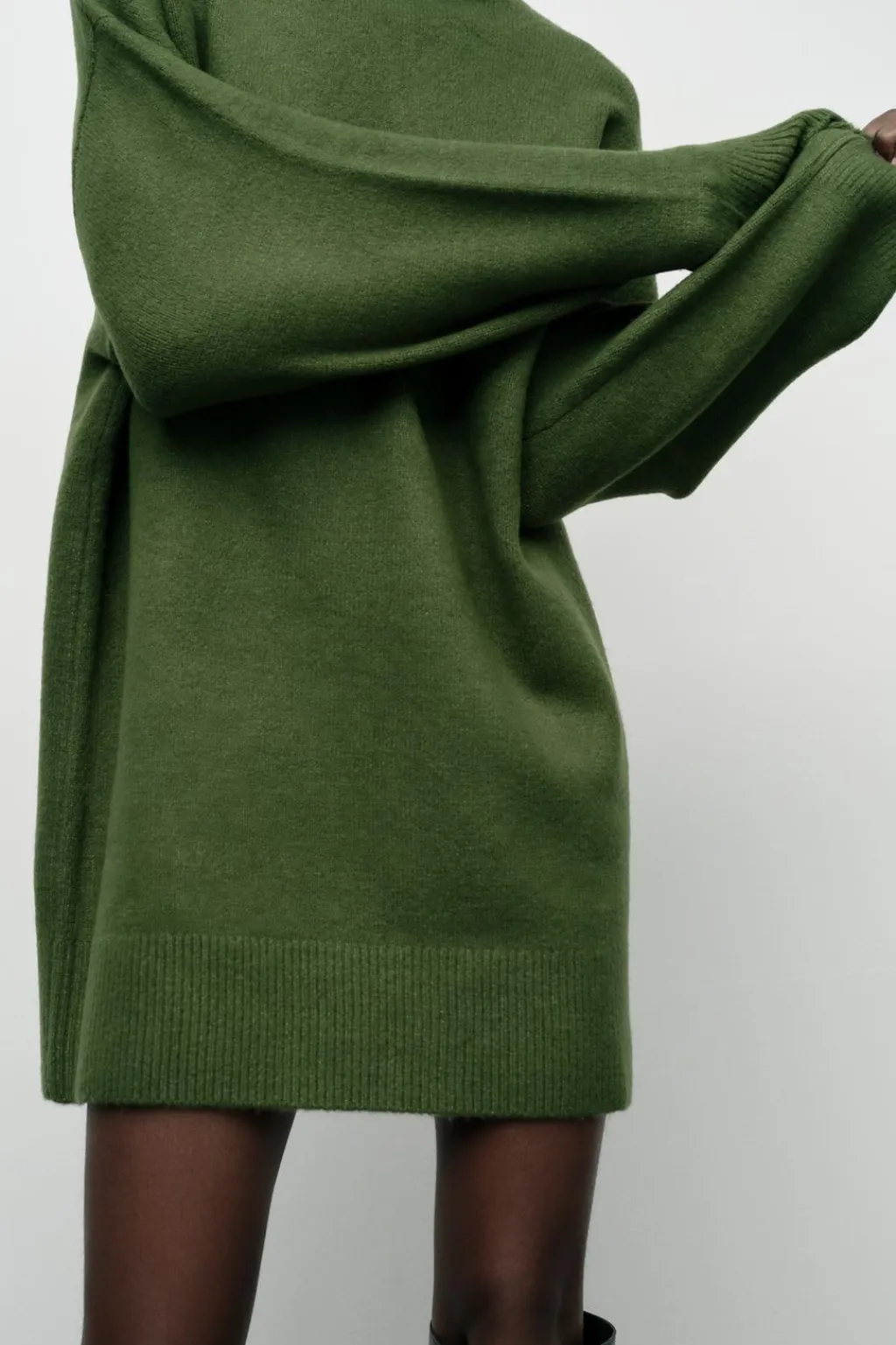 Hot VESTIDO PUNTO CUELLO SUBIDO Mujer Vestidos|Cárdigan / Jerséis